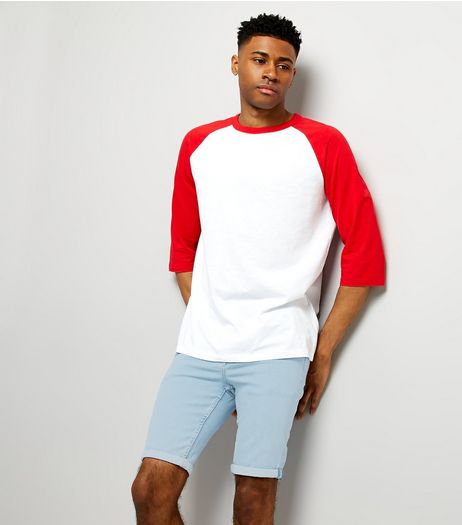 Pale Blue Light Wash Skinny Stretch Denim Shorts | New Look