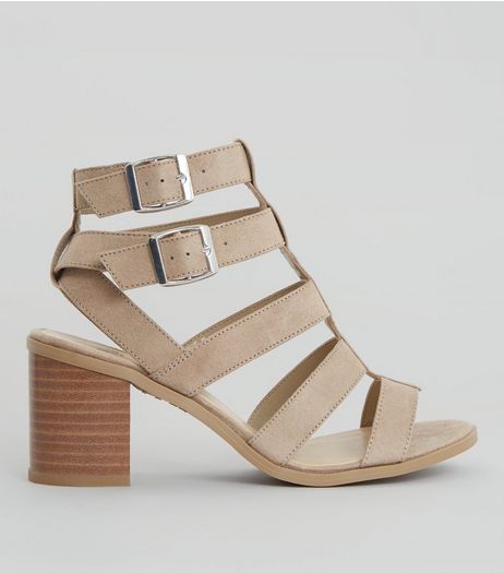 Teens Mink Suedette Multi Strap Sandals | New Look