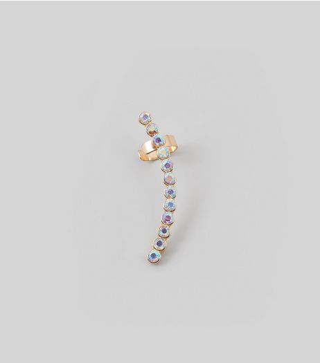 Gold Iridescent Stone Earcuff | New Look