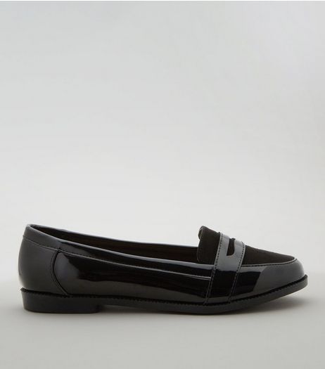 Teens Black Patent Loafers | New Look