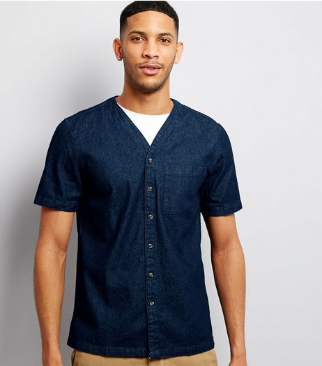 Navy Baseball Shirt | New Look