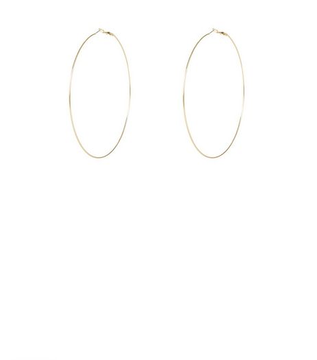 Gold Skinny Hoop Earrings | New Look