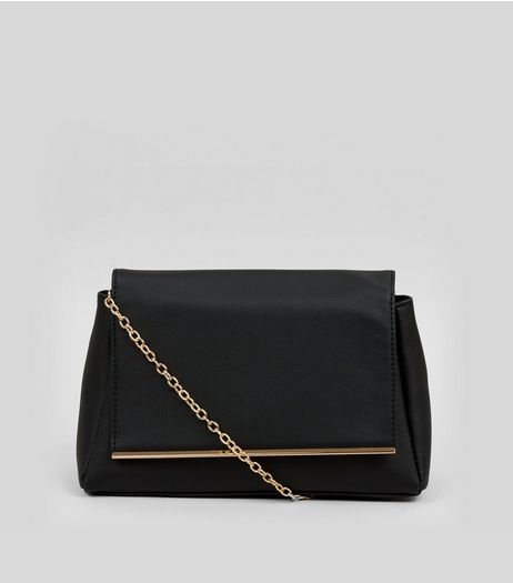 Black Metal Trim Shoulder Bag | New Look