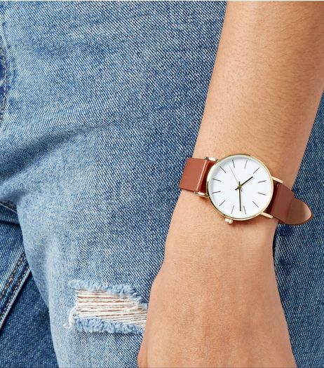 Tan Leather Strap Watch | New Look