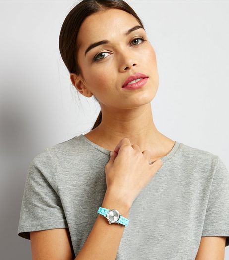 Neon Blue Mini Watch | New Look