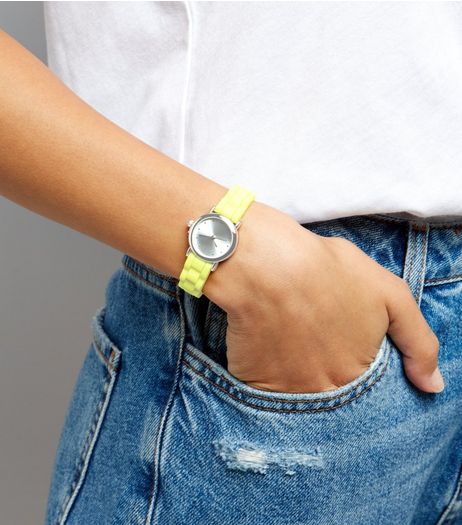 Neon Yellow Mini Watch | New Look