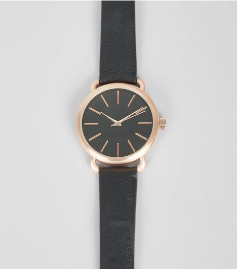 Black Contrast Trim Watch | New Look