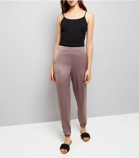 Mink Satin Joggers | New Look