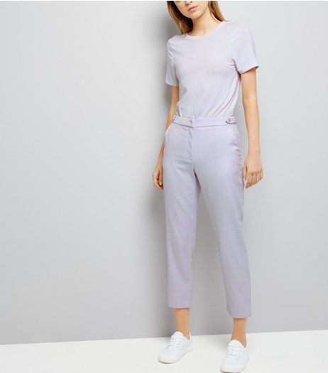 Lilac Cropped Trousers | New Look