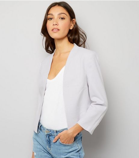 Lilac Cross Hatch Jacket | New Look