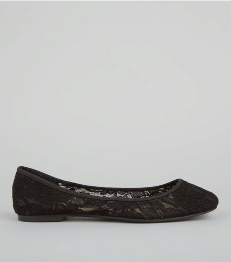 Lace Ballet Pumps | New Look