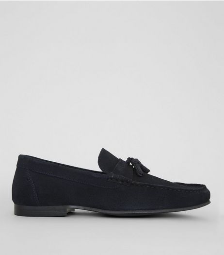 Navy Suede Loafers | New Look
