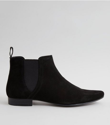 Black Suede Chelsea Boots | New Look