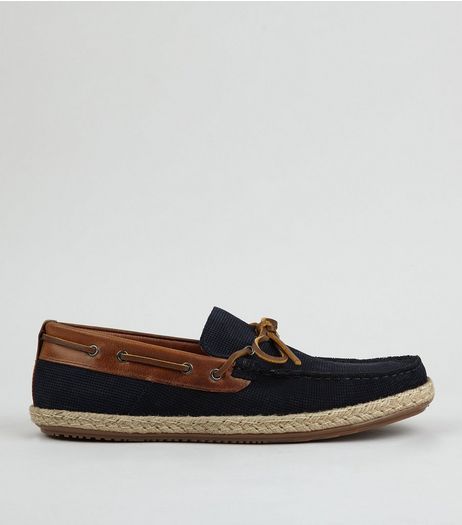 Navy Suede Espadrille Loafers | New Look