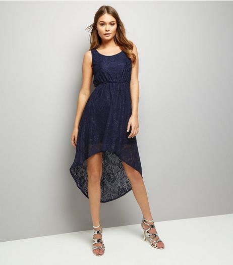 Mela Navy Lace Sleeveless Dress | New Look