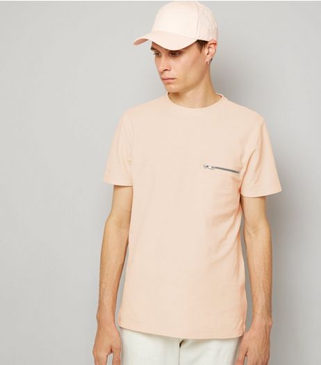 Pink Zip Detail T-Shirt | New Look