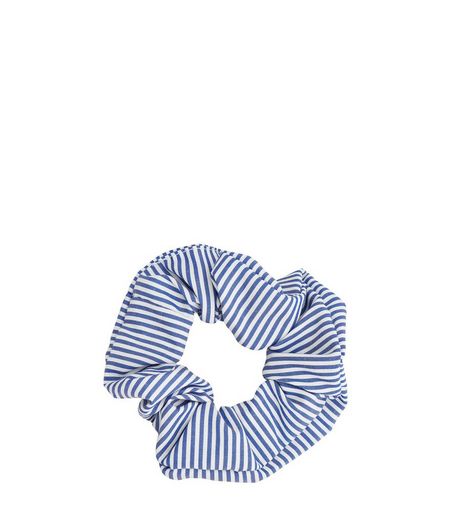 Blue Striped Scrunchie | New Look