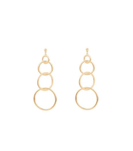 Gold Ring Chain Drop Earrings | New Look