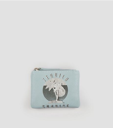 Blue Tequila Sunrise Metallic Purse | New Look
