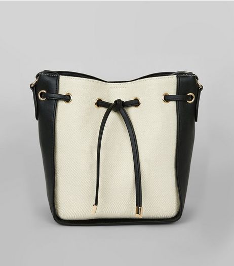 Black Contrast Side Mini Duffle Bag | New Look