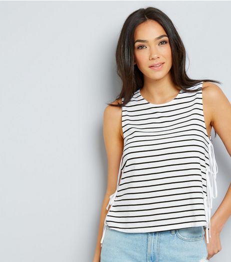 Blue Stripe Tank Top | New Look
