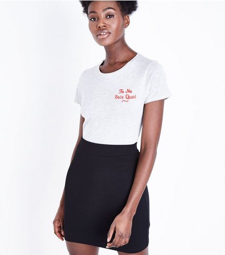 Black Textured Mini Tube Skirt | New Look