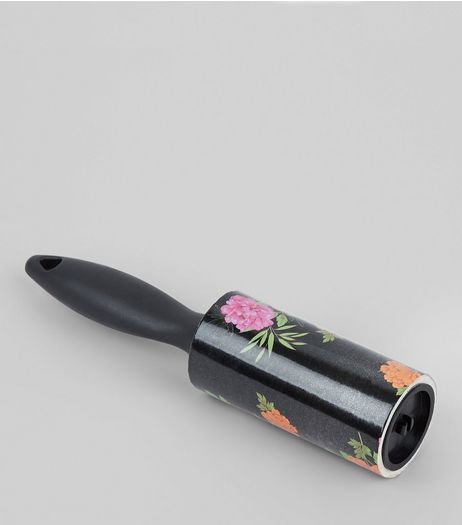 Black Floral Print Lint Roller | New Look