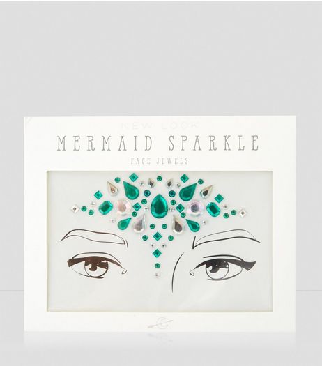 Blue Mermaid Face Jewels | New Look