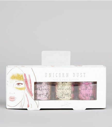 3 Pack Pink Unicorn Dust Face And Hair Glitter | New Look