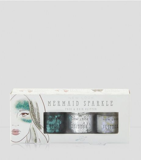 3 Pack Green Mermaid Sparkle Face and Hair Glitter | New Look
