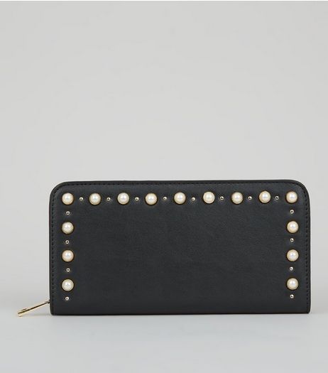 Black Pearl Stud Purse | New Look
