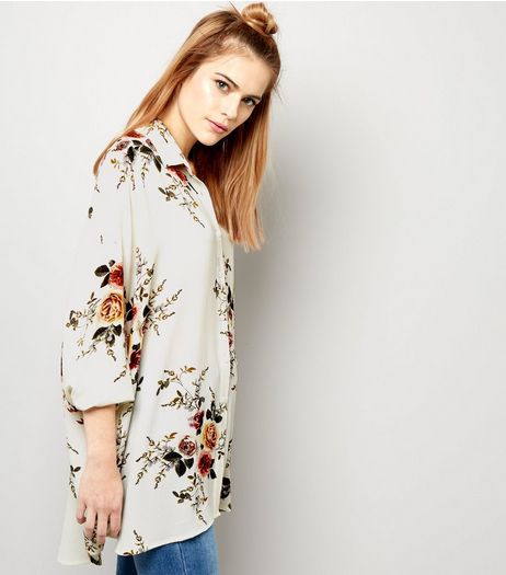 Cameo Rose White Floral Shirt | New Look