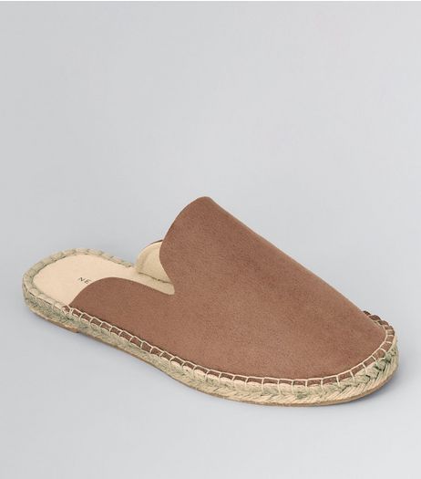 Tan Suedette Espadrille Mules | New Look