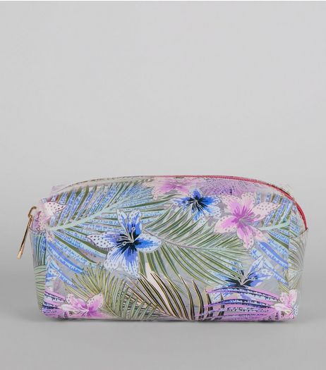 Pink Floral Print Make Up Bag | New Look