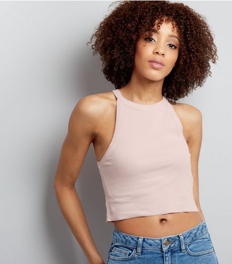 Lilac Ribbed Acid Wash Vest Top | New Look
