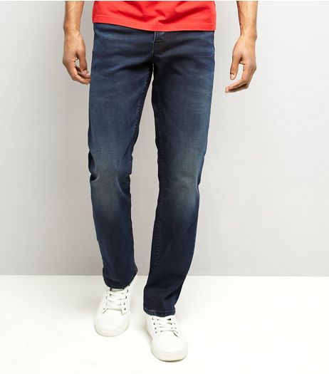 Navy Dark Wash Straight Leg Jeans | New Look