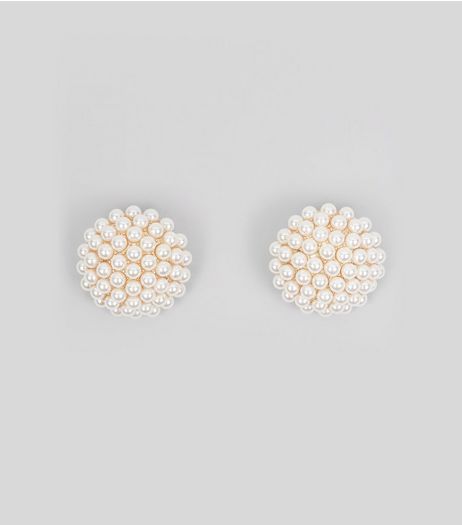 Cream Pearl Stud Earrings | New Look