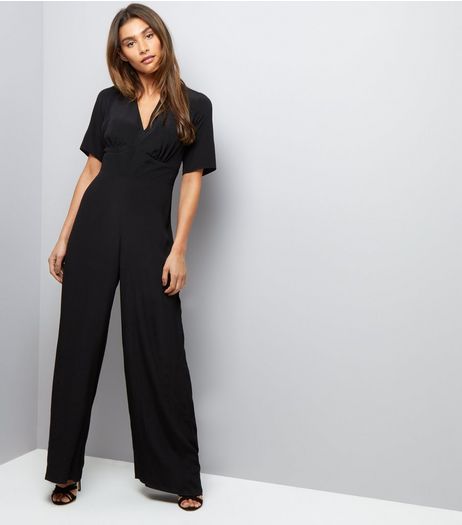 Black V Neck Jumpsuit | New Look