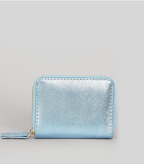 Blue Metallic Cardholder | New Look