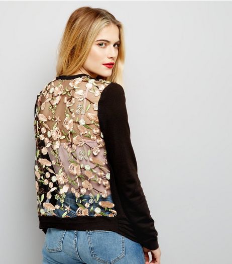 Black Lace Back Cardigan | New Look