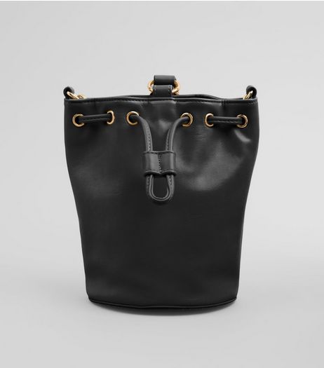 Black Drawstring Top Mini Duffle Bag | New Look