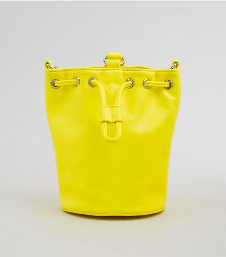 Yellow Drawstring Top Mini Duffle Bag | New Look