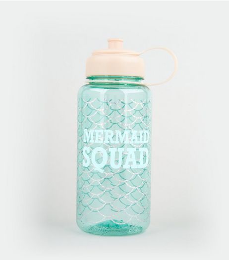 Blue Mermaid Design Water Bottle | New Look