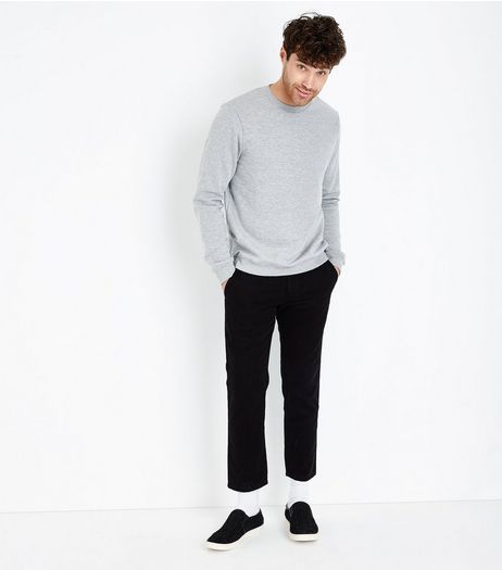 Black Cropped Slim Leg Chinos | New Look