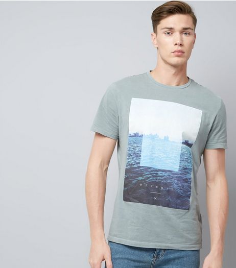 Grey Detroit Graphic Print T-Shirt | New Look