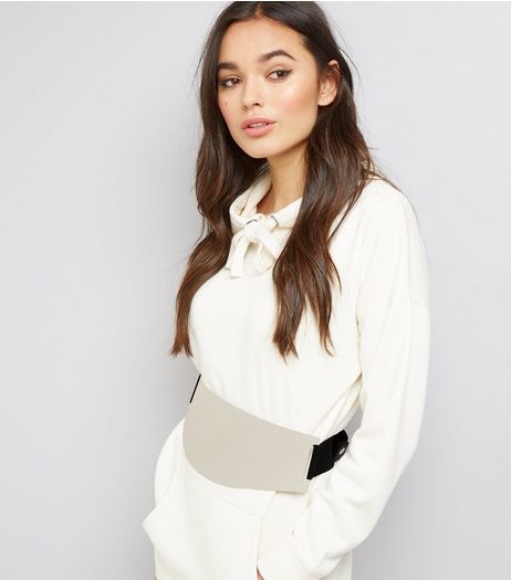 Silver Wide Mirror Waist Belt | New Look