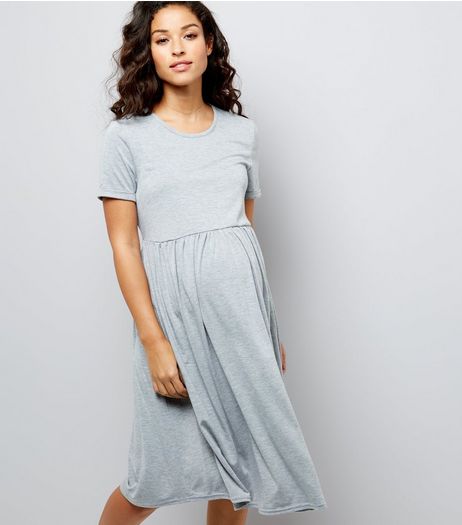 Maternity Grey Jersey Smock Dress | New Look