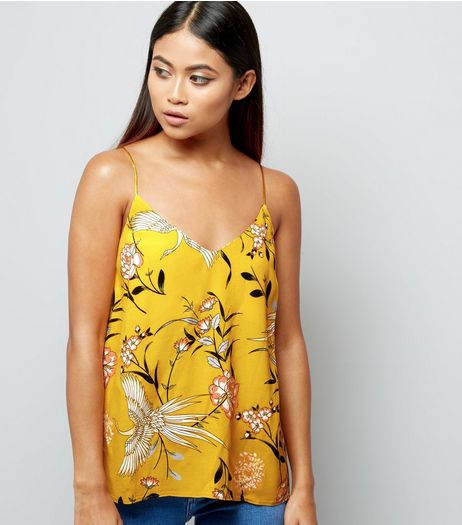 Petite Yellow Floral V Neck Cami | New Look