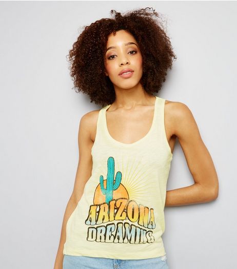 Brave Soul Yellow Arizona Vest Top | New Look