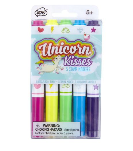 5 Pack Unicorn Stamp Markers | New Look